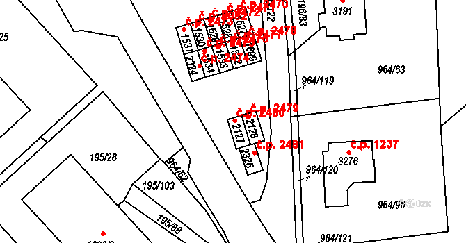 Sezimovo Ústí 935, Katastrální mapa