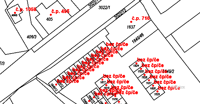 Štramberk 40033686 na parcele st. 1649/4 v KÚ Štramberk, Katastrální mapa