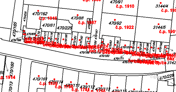 Praha 40386686 na parcele st. 470/168 v KÚ Krč, Katastrální mapa