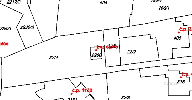 Zlín 41358686 na parcele st. 2280 v KÚ Malenovice u Zlína, Katastrální mapa