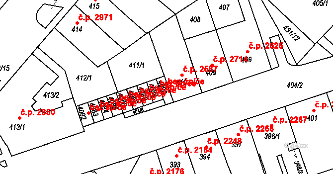 Chomutov 49488686 na parcele st. 4090 v KÚ Chomutov II, Katastrální mapa
