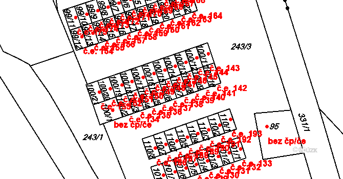 Šumná 138, Litvínov na parcele st. 100/6 v KÚ Šumná u Litvínova, Katastrální mapa