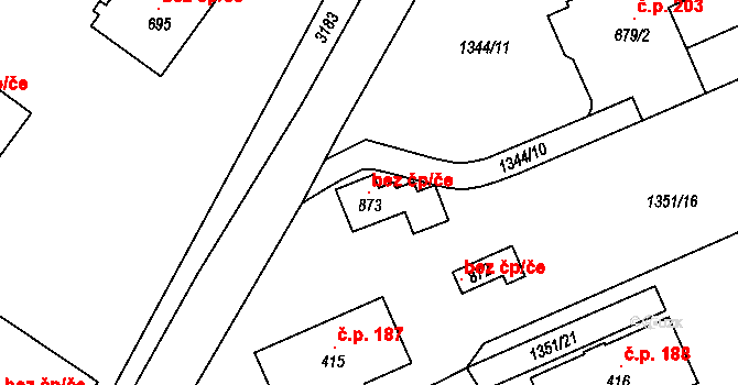 Klášterec nad Orlicí 102730687 na parcele st. 873 v KÚ Klášterec nad Orlicí, Katastrální mapa