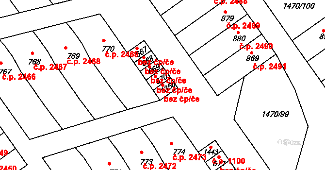 Kyjov 38741687 na parcele st. 1350 v KÚ Nětčice u Kyjova, Katastrální mapa