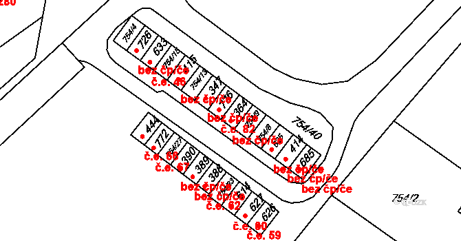 Únanov 40962687 na parcele st. 364 v KÚ Únanov, Katastrální mapa