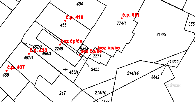 Humpolec 41604687 na parcele st. 2271 v KÚ Humpolec, Katastrální mapa