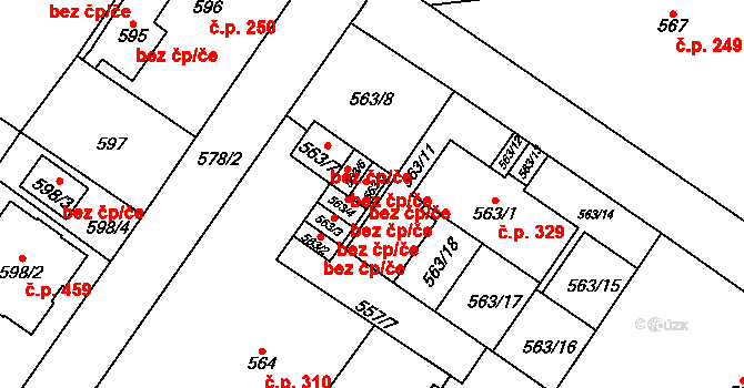 Dolní Rychnov 44335687 na parcele st. 563/5 v KÚ Dolní Rychnov, Katastrální mapa