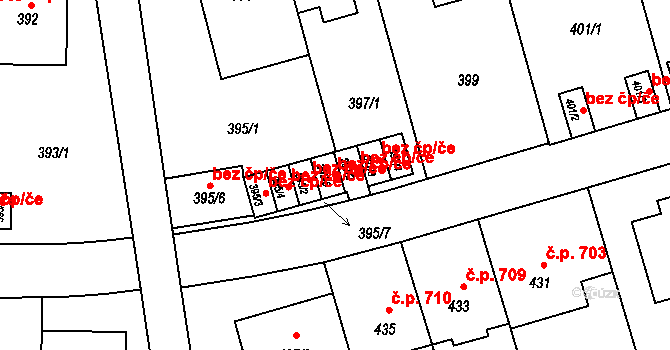 Praha 48403687 na parcele st. 395/5 v KÚ Břevnov, Katastrální mapa