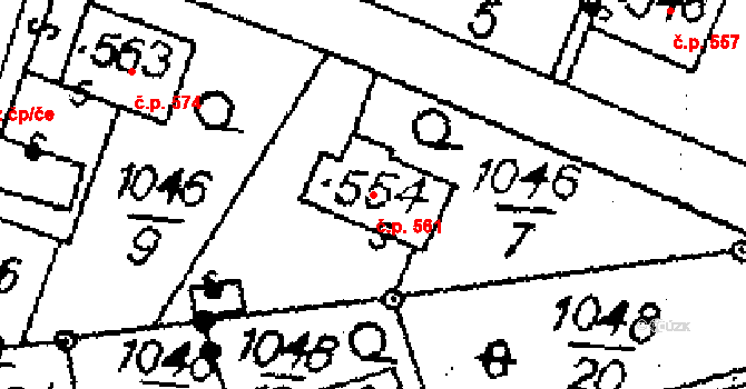 Libina 561 na parcele st. 5356 v KÚ Horní Libina, Katastrální mapa