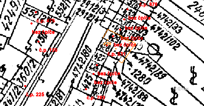 Kobylí 831 na parcele st. 428 v KÚ Kobylí na Moravě, Katastrální mapa
