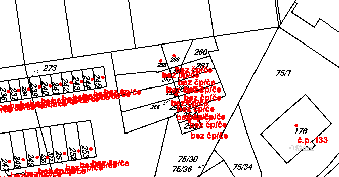 Vyšehořovice 42845688 na parcele st. 258 v KÚ Vyšehořovice, Katastrální mapa