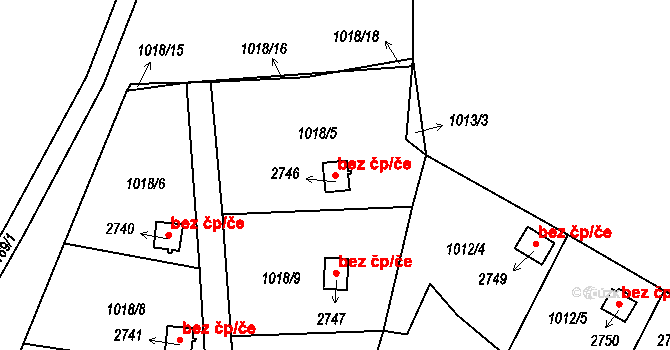 Mariánské Lázně 46137688 na parcele st. 2746 v KÚ Úšovice, Katastrální mapa