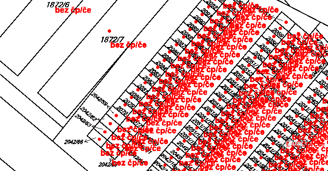 České Budějovice 46890688 na parcele st. 2073 v KÚ České Budějovice 3, Katastrální mapa