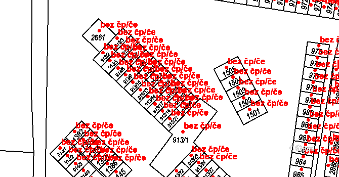 Milevsko 49615688 na parcele st. 913/16 v KÚ Milevsko, Katastrální mapa