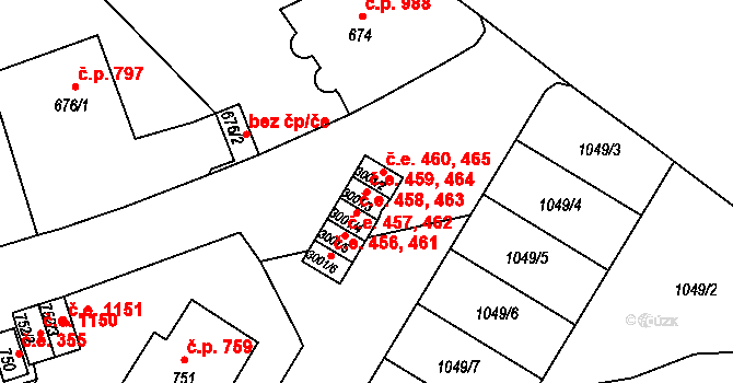 Děčín 49650688 na parcele st. 3001/3 v KÚ Děčín, Katastrální mapa