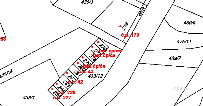 Ročov 49922688 na parcele st. 277 v KÚ Horní Ročov, Katastrální mapa