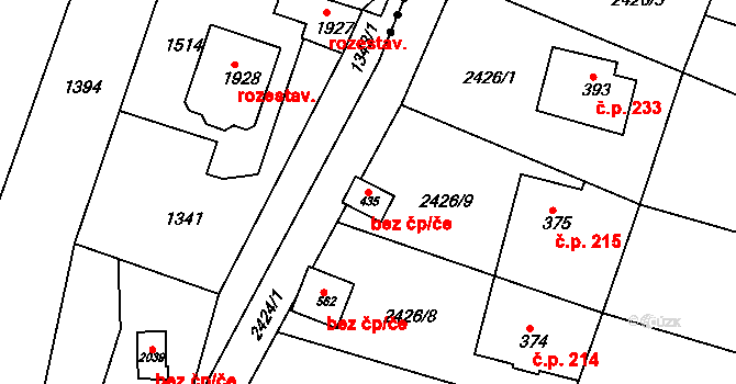 Chotěvice 44902689 na parcele st. 435 v KÚ Chotěvice, Katastrální mapa