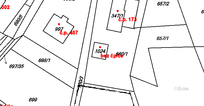 Písek 48854689 na parcele st. 1024 v KÚ Písek u Jablunkova, Katastrální mapa