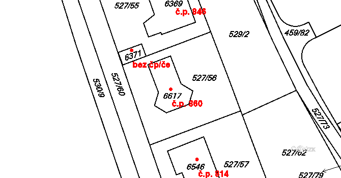 Beroun-Závodí 860, Beroun na parcele st. 6617 v KÚ Beroun, Katastrální mapa