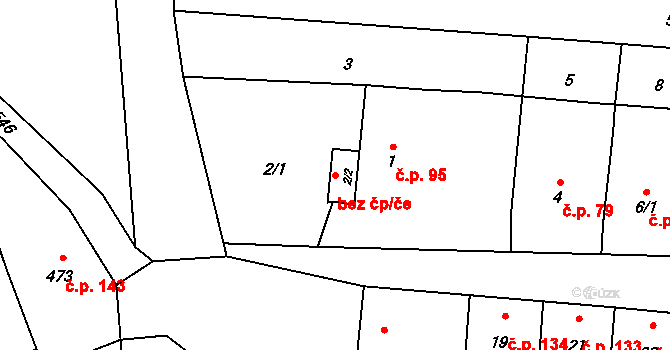 Krčmaň 40859690 na parcele st. 2/2 v KÚ Krčmaň, Katastrální mapa