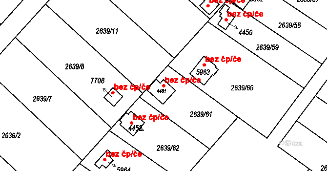 Kolín 41953690 na parcele st. 4451 v KÚ Kolín, Katastrální mapa