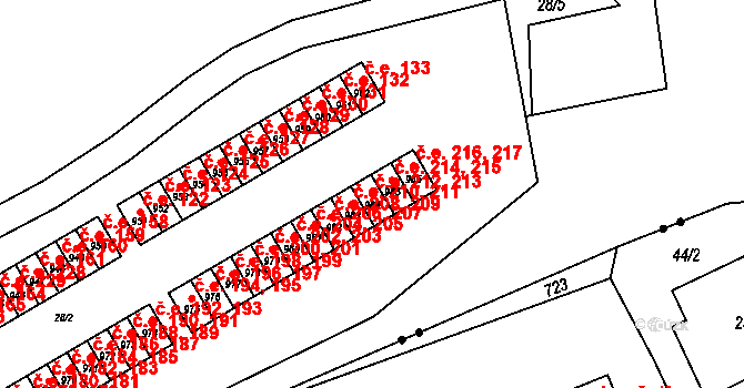 Jílové 43272690 na parcele st. 984 v KÚ Jílové u Děčína, Katastrální mapa