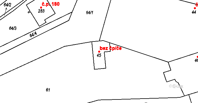 Šošůvka 46026690 na parcele st. 45 v KÚ Šošůvka, Katastrální mapa