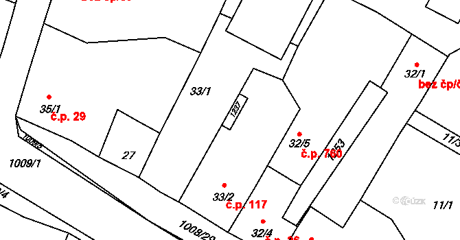 Nučice 49689690 na parcele st. 1237 v KÚ Nučice u Rudné, Katastrální mapa