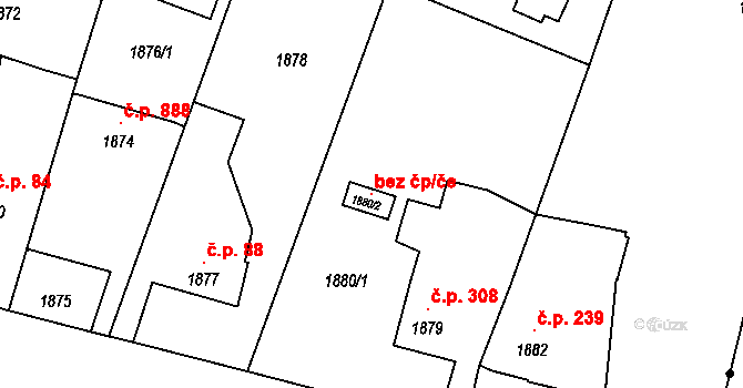Bohumín 101730691 na parcele st. 1880/2 v KÚ Skřečoň, Katastrální mapa