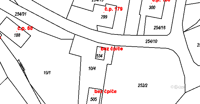 Opatovec 121034691 na parcele st. 534 v KÚ Opatovec, Katastrální mapa