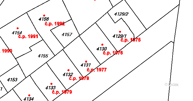 Jihlava 1976 na parcele st. 4130 v KÚ Jihlava, Katastrální mapa