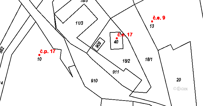Kejšovice 15, Krsy na parcele st. 11/4 v KÚ Kejšovice, Katastrální mapa