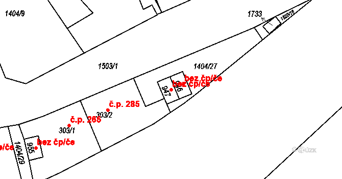 Trutnov 41443691 na parcele st. 947 v KÚ Poříčí u Trutnova, Katastrální mapa