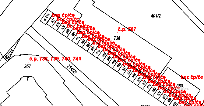 Sezemice 42079691 na parcele st. 643 v KÚ Sezemice nad Loučnou, Katastrální mapa