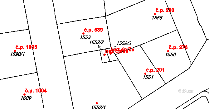 Praha 42870691 na parcele st. 1552/2 v KÚ Holešovice, Katastrální mapa