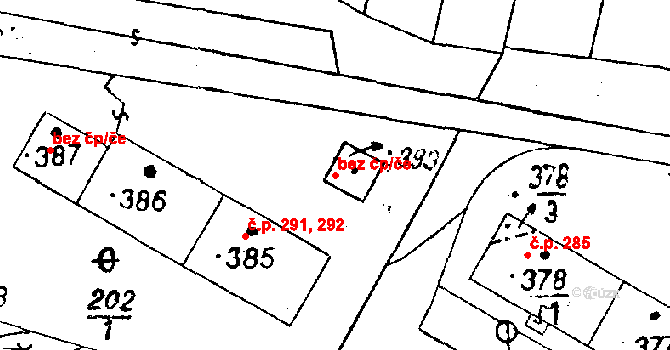 Černošín 44058691 na parcele st. 393 v KÚ Černošín, Katastrální mapa