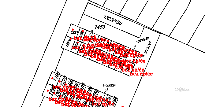 Kyjov 44588691 na parcele st. 1325 v KÚ Nětčice u Kyjova, Katastrální mapa