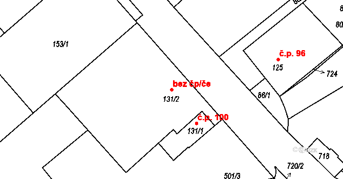 Šelešovice 44938691 na parcele st. 131/2 v KÚ Šelešovice, Katastrální mapa