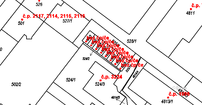 Brno 45537691 na parcele st. 525/5 v KÚ Žabovřesky, Katastrální mapa
