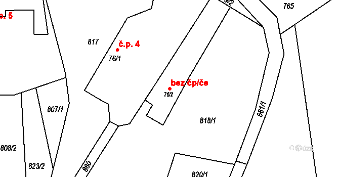 Libošovice 45951691 na parcele st. 76/2 v KÚ Malechovice, Katastrální mapa