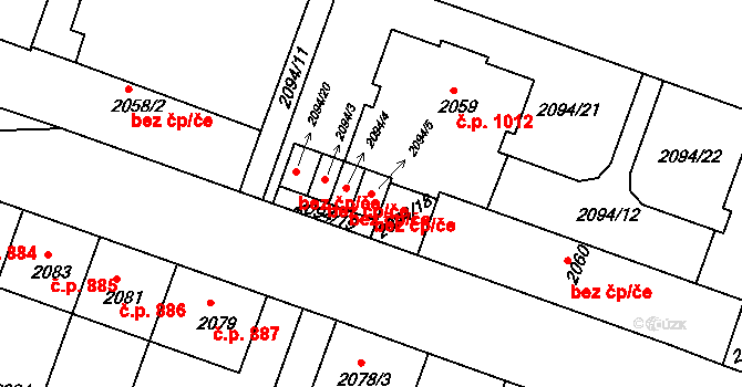 Praha 46790691 na parcele st. 2094/5 v KÚ Střešovice, Katastrální mapa
