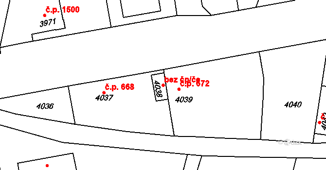 Litoměřice 47626691 na parcele st. 4038 v KÚ Litoměřice, Katastrální mapa