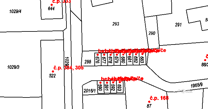 Svratouch 48259691 na parcele st. 677 v KÚ Svratouch, Katastrální mapa