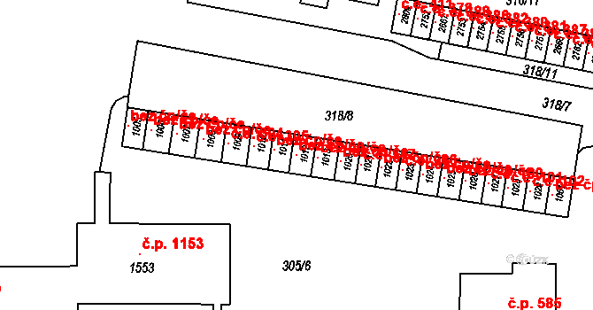 Litovel 49518691 na parcele st. 1012 v KÚ Litovel, Katastrální mapa