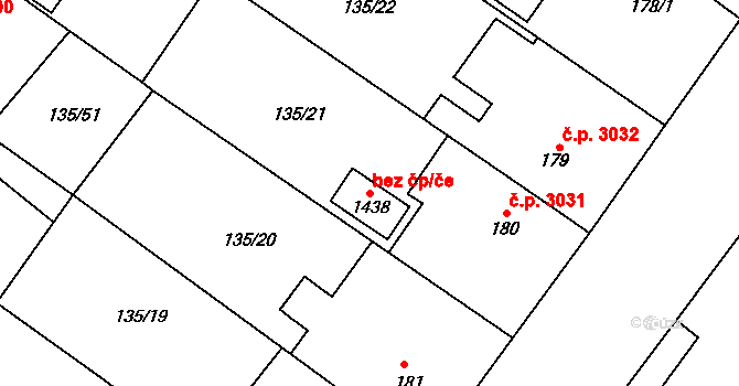 Jihlava 83214691 na parcele st. 1438 v KÚ Bedřichov u Jihlavy, Katastrální mapa