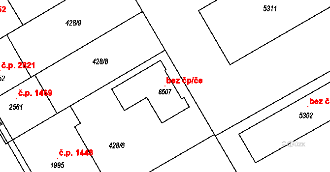 Kroměříž 98903691 na parcele st. 8507 v KÚ Kroměříž, Katastrální mapa
