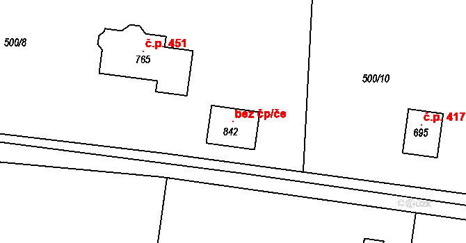 Frýdlant nad Ostravicí 105262692 na parcele st. 842 v KÚ Nová Ves u Frýdlantu nad Ostravicí, Katastrální mapa