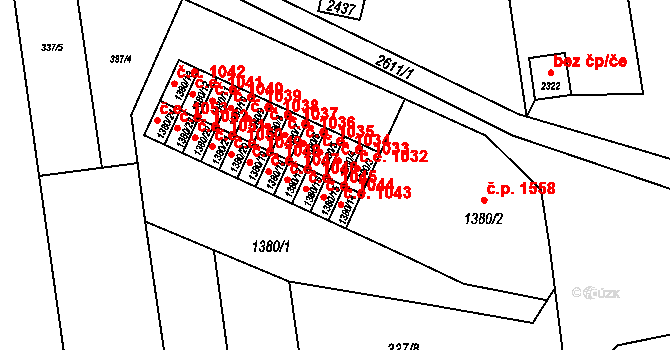 Lipník nad Bečvou I-Město 1033, Lipník nad Bečvou na parcele st. 1380/4 v KÚ Lipník nad Bečvou, Katastrální mapa