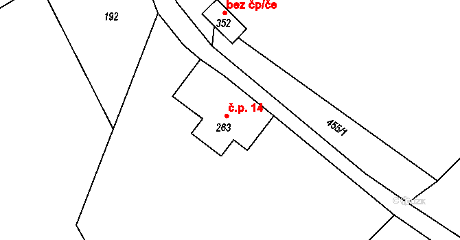 Heřmanice v Podještědí 14, Jablonné v Podještědí na parcele st. 263 v KÚ Heřmanice v Podještědí, Katastrální mapa
