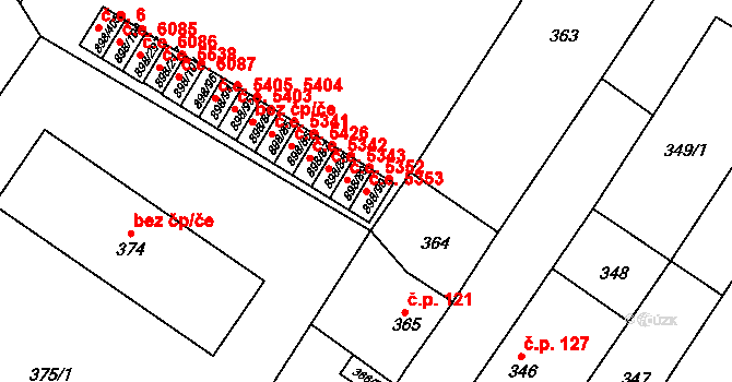 Všebořice 5353, Ústí nad Labem na parcele st. 898/90 v KÚ Všebořice, Katastrální mapa